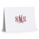 Script Monogram Folded Note Cards - Raised Ink Image 3 of 4
